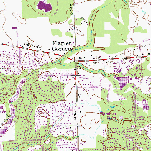 Topographic Map of Northway Bible Chapel, NY
