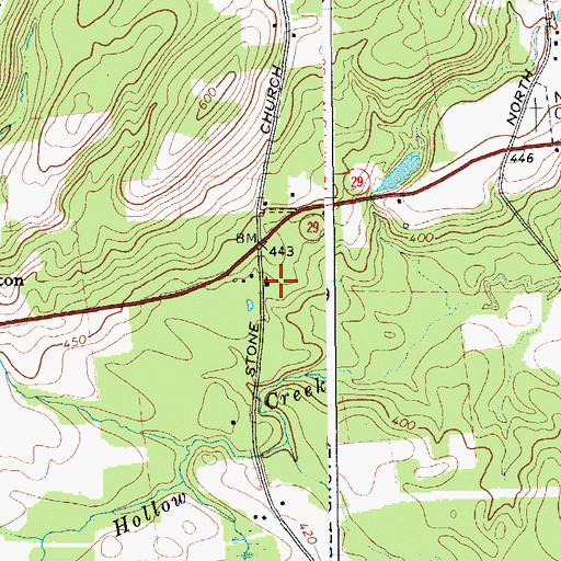 Topographic Map of Old Stone Church, NY