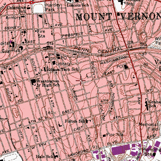Topographic Map of Oneness Rehoboth Apostolic Church, NY