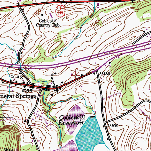 Topographic Map of Open Bible Baptist Church, NY
