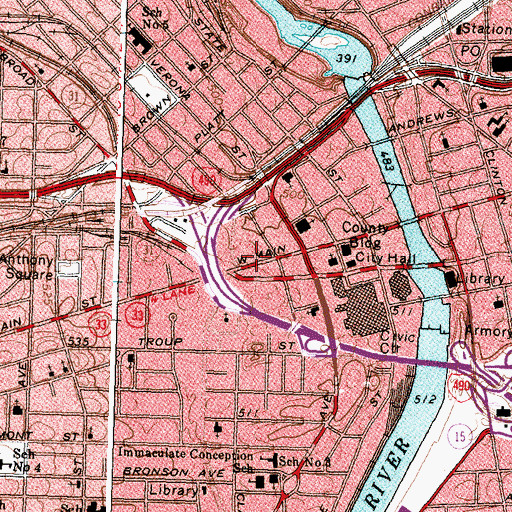 Topographic Map of Open Door Mission, NY