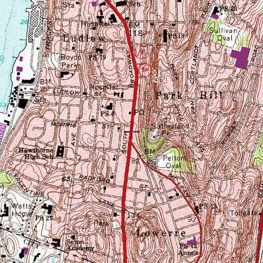 Topographic Map of Our Lady of Fatima Center, NY