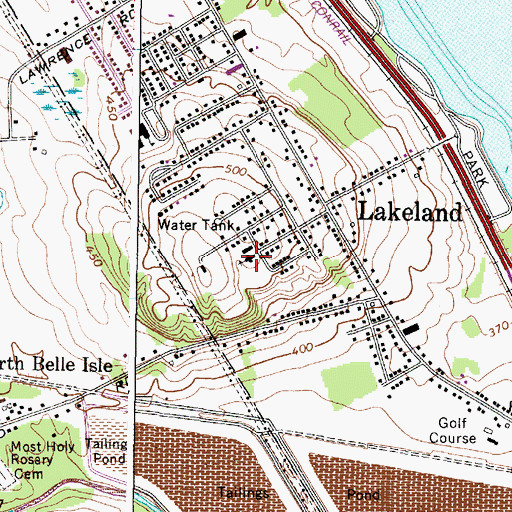 Topographic Map of Our Lady of Peace Church, NY