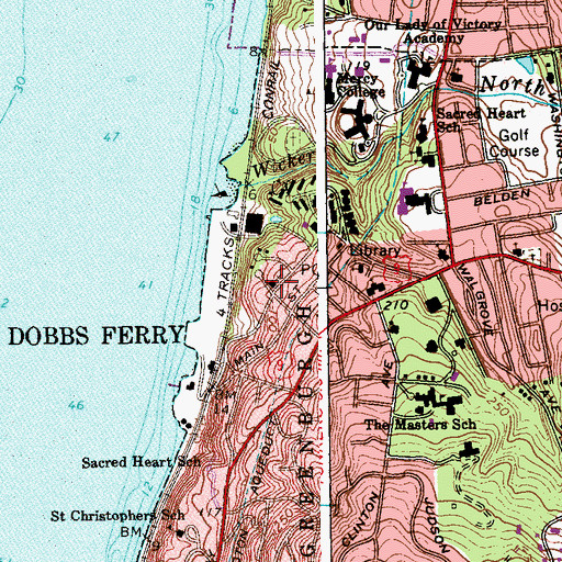 Topographic Map of Our Lady of Pompeii Church, NY