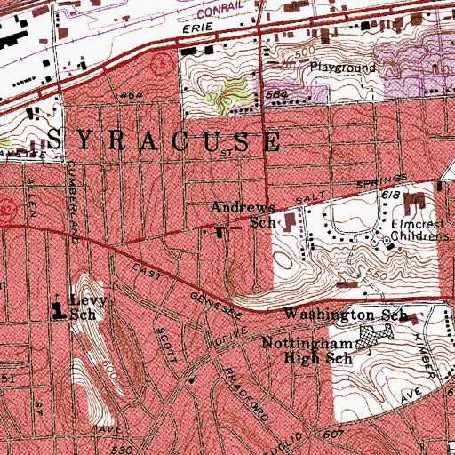 Topographic Map of Our Lady of Solace Church, NY