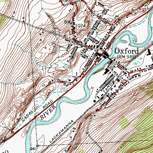 Topographic Map of Oxford - McDonough United Methodist Church, NY