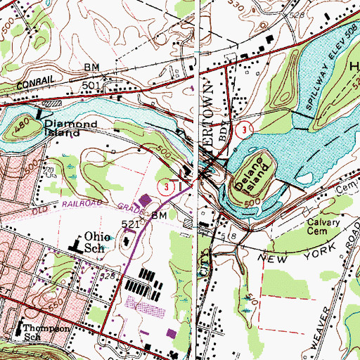Topographic Map of Parkside Bible Church, NY