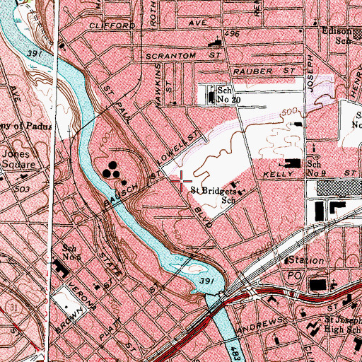 Topographic Map of Pentecostal Miracle Deliverance Church, NY