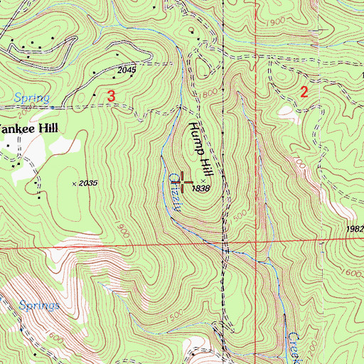 Topographic Map of Hump Hill, CA