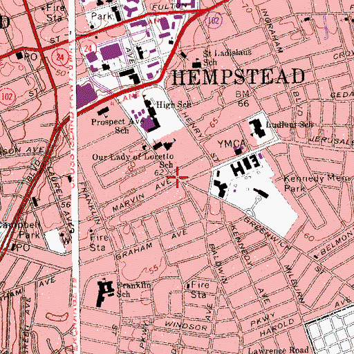 Topographic Map of Pilgrim Tabernacle Seventh Day Adventist Church, NY