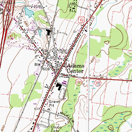 Topographic Map of Seventh Day Baptist Church, NY