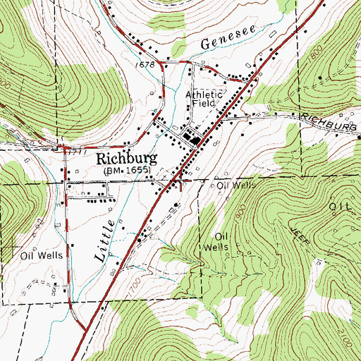 Topographic Map of Seventh Day Baptist Church, NY