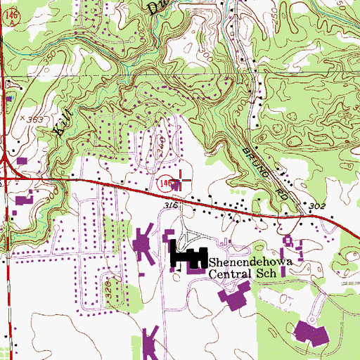 Topographic Map of Shenendehowa United Methodist Church, NY