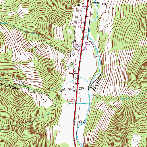 Topographic Map of Shiloh Assembly of God, NY