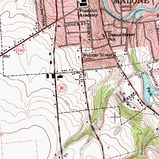 Topographic Map of Shiloh Baptist Church, NY