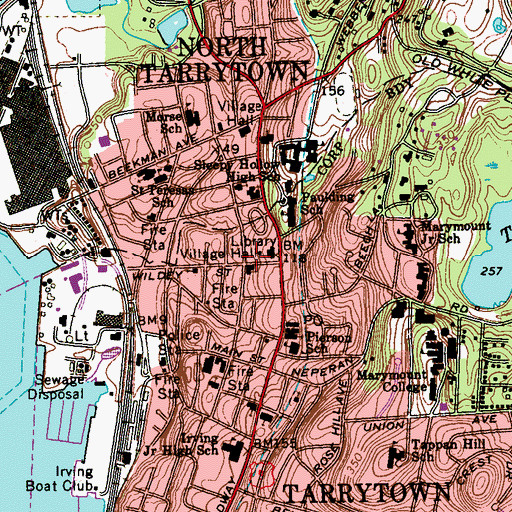 Topographic Map of Shiloh Baptist Church, NY