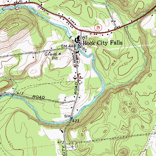 Topographic Map of Simpson United Methodist Church, NY