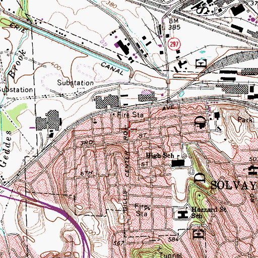 Topographic Map of Solvay United Methodist Church, NY