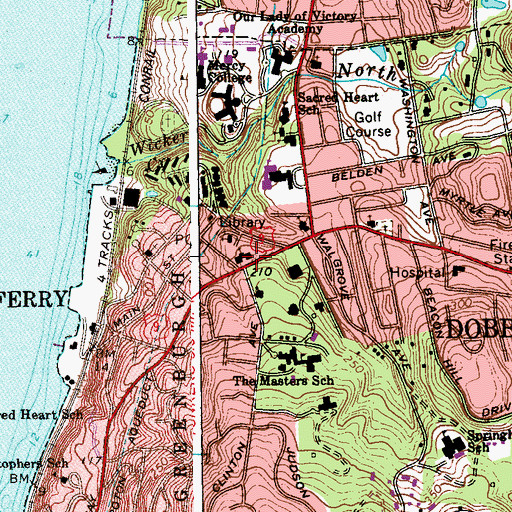 Topographic Map of South Presbyterian Church, NY