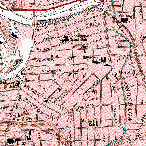 Topographic Map of Spanish Church of God, NY