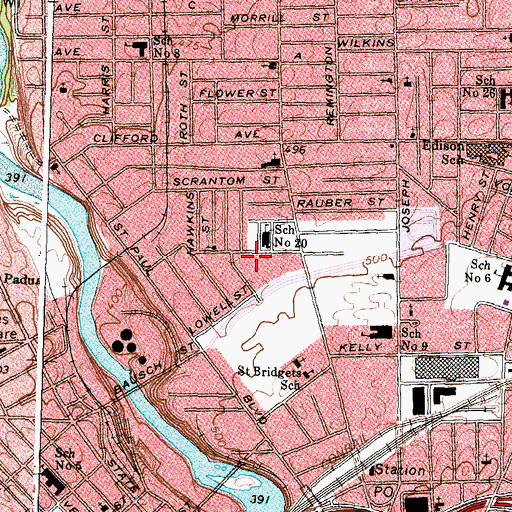 Topographic Map of Spanish Seventh Day Adventist Church, NY
