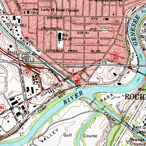 Topographic Map of Spreading the Good News Ministry, NY