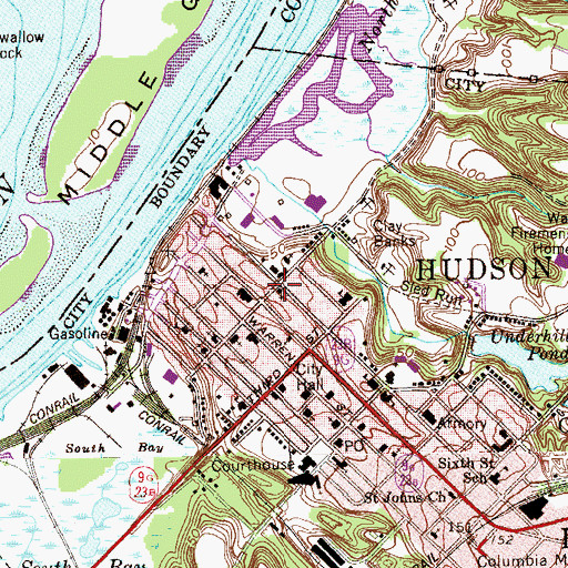Topographic Map of State Street African Methodist Episcopal Zion Church, NY