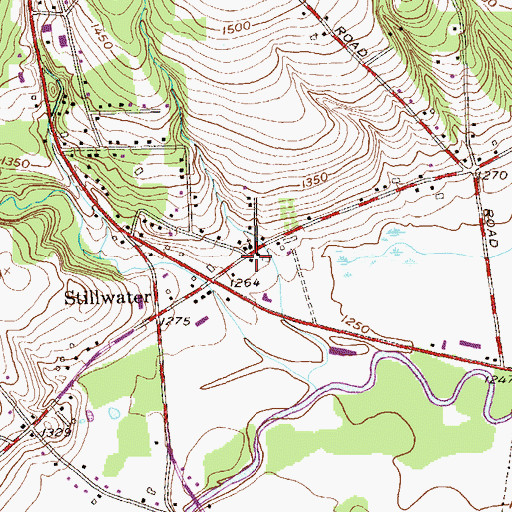 Topographic Map of Stillwater United Methodist Church, NY