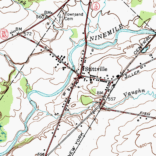Topographic Map of Stittville United Methodist Church, NY