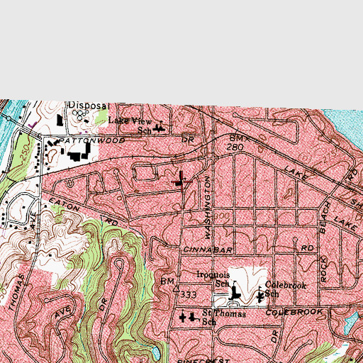 Topographic Map of Summerville Presbyterian Church, NY