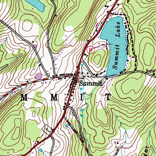 Topographic Map of Summit United Methodist Church, NY