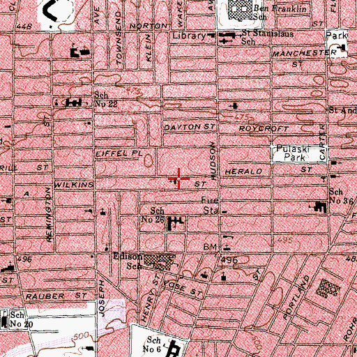 Topographic Map of Tabernacle of Faith, NY