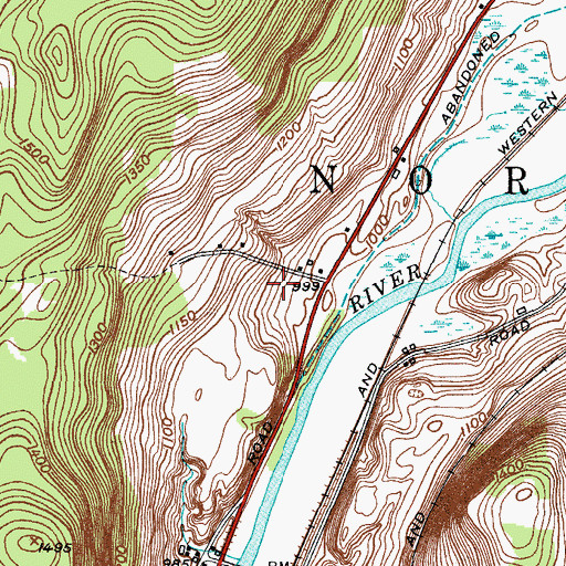 Topographic Map of Temple Baptist Church, NY