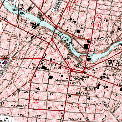 Topographic Map of Transformed Life Church, NY