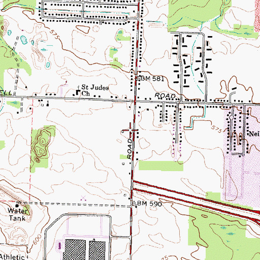 Topographic Map of Trinity Emmanuel Lutheran Church, NY