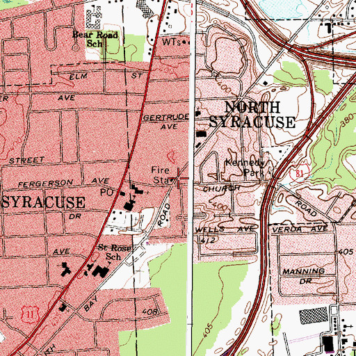 Topographic Map of Trinity Evangelical Presbyterian Church, NY