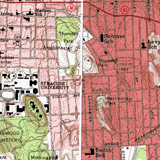 Topographic Map of Trinity Fellowship Church, NY