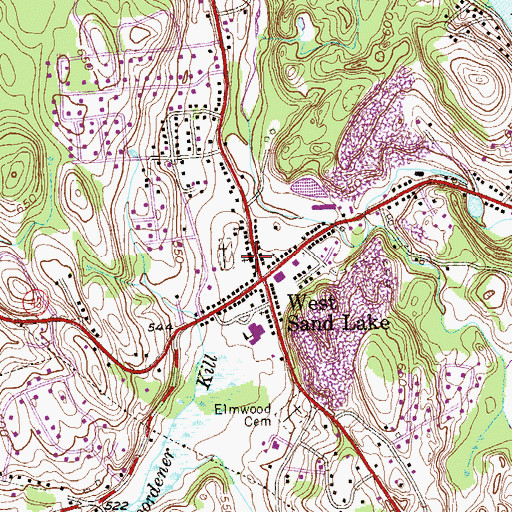 Topographic Map of Trinity Lutheran Church, NY
