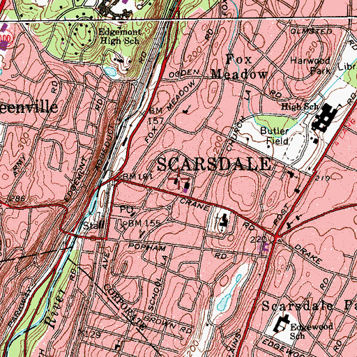 Topographic Map of Trinity Lutheran Church, NY