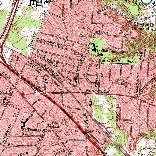 Topographic Map of Trinity Reformed Church, NY