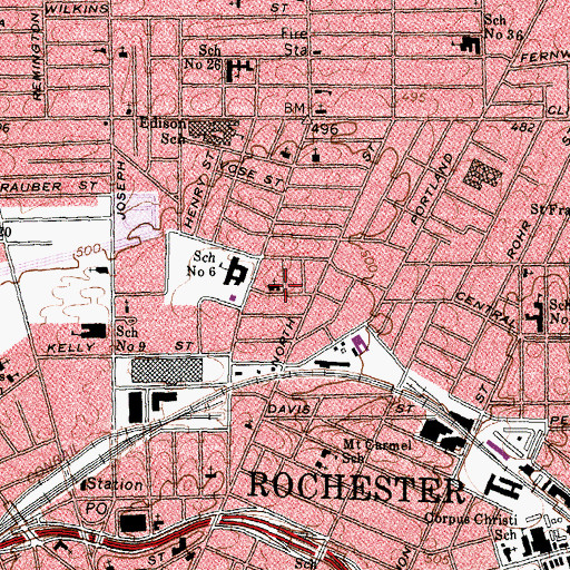 Topographic Map of True Apostolic Church of Christ, NY