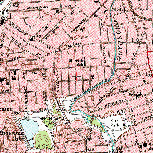 Topographic Map of True Vine Baptist Church, NY