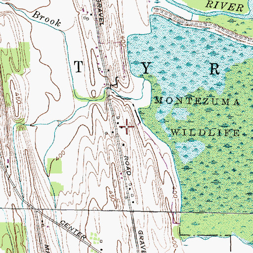 Topographic Map of Tyre United Methodist Church, NY
