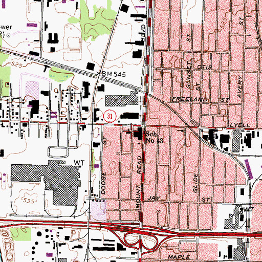 Topographic Map of Unique Ministries, NY