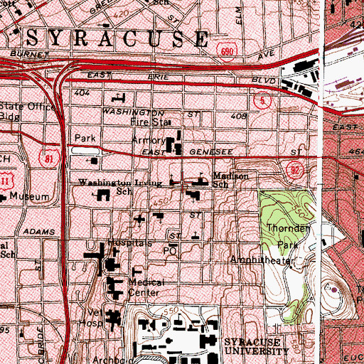 Topographic Map of Grace Episcopal Church, NY