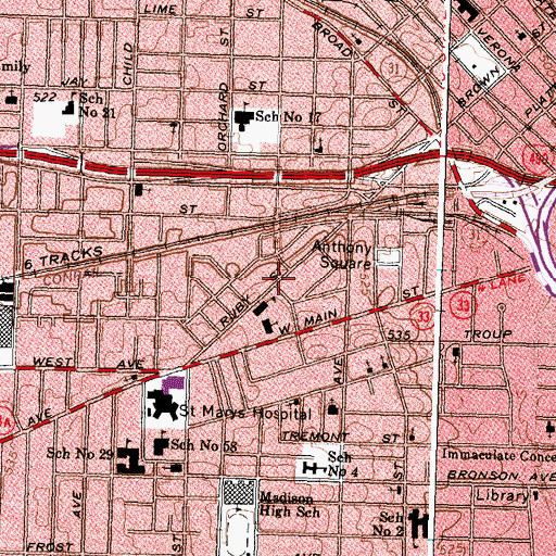 Topographic Map of Greater Deliverance Church, NY