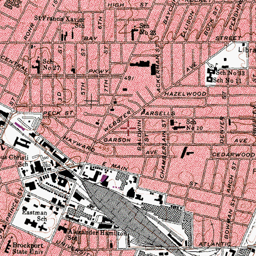 Topographic Map of Greater Harmony Missionary Church, NY