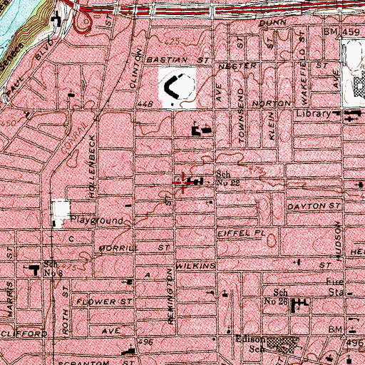Topographic Map of Heavenly Temple Church, NY
