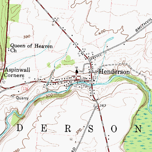 Topographic Map of Henderson United Methodist Church, NY