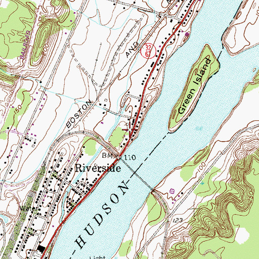 Topographic Map of Highway Tabernacle Assembly Church, NY